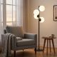 OPVIQ Podna lampa Faze NT-115-1, crna/bela - EP3008248