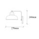 OPVIQ Zidna lampa Berceste 181WHITE-A, bela/zlatna - EP3008296
