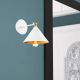 OPVIQ Zidna lampa Berceste 185WHITE-A, bela/zlatna - EP3008311