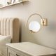 OPVIQ Zidna lampa Dolunay 3912, zlatna/bela - EP3008380
