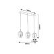Rabalux Visilica Petunia E27 3x MAX 15W hrom (5253) - 5253