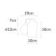 OPVIQ Zidna lampa Balcova N-340, srebrna/bela - EP3004567