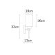 OPVIQ Zidna lampa Balcova N-344,  srebrna/bela - EP3005176