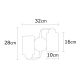 OPVIQ Zidna lampa Balcova N-345, crna/bela - EP3005191