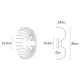 OPVIQ Zidna lampa Aspendos N-646, bela/zlatna - EP3005362
