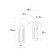 OPVIQ Zidna lampa Likya N-1023, crna/bakarna - EP3005662
