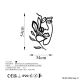 OPVIQ Zidna lampa Flower Faced, crna - EP3005893