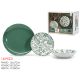 GUSTO CASA Set 18/1 porcelan Leaves Verde - 527202