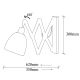 OPVIQ Zidna lampa Sivani MR 725, crna - EP3004426