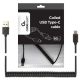 GEMBIRD CC-USB2C-AMCM-0.6M Spiralni USB 2.0 AM na USB-C kabl, 0.6m, black - 44274