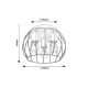 Rabalux Plafonjera Kamala E27 3x MAX 25W crna (5293) - 5293