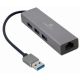 GEMBIRD A-AMU3-LAN-01 USB AM Gigabit network adapter with 3-port USB 3.0 hub - 40285