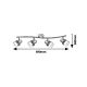 Rabalux Spot rasveta Lacey E14 4x MAX 40W crna (5344) - 5344