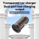 Auto punjac KONFULON C85Q, 3.6A, QC3.0 22.5W, PD 30W transparentan - EP3084060
