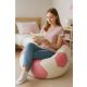 ATELIER DEL SOFA Lazy bag Football Big, bela/roze - 535PFT1226