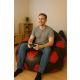 ATELIER DEL SOFA Lazy bag Football Big, crna/crvena - 535PFT1230