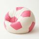 ATELIER DEL SOFA Lazy bag Football Small, bela/roze - 535PFT1234