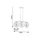 Rabalux Visilica Cortado E27 3x MAX 40W crna (5361) - 5361