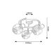 Rabalux Spot rasveta Salazar E14 3x MAX 40W hrast (5399) - 5399