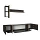 HANAH HOME Set nameštaj za dnevni boravak Veyron, crna - 542TLN3101