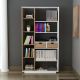 HANAH HOME Polica za knjige Luma, bela/braon - 550ARN1602