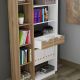 HANAH HOME Polica za knjige Luma, bela/braon - 550ARN1602