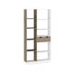 HANAH HOME Polica za knjige Luma, bela/braon - 550ARN1602