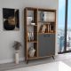 HANAH HOME Polica za knjige Meldan, braon/crna - 550ARN1654