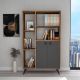 HANAH HOME Polica za knjige Meldan, braon/crna - 550ARN1654