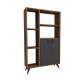 HANAH HOME Polica za knjige Meldan, braon/crna - 550ARN1654