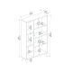 HANAH HOME Polica za knjige Meldan, braon/crna - 550ARN1654