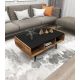 HANAH HOME Klub sto Line, braon/crna - 550ARN1730