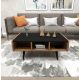 HANAH HOME Klub sto Line, braon/crna - 550ARN1730