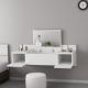 HANAH HOME Sto za šminkanje Zakkum, bela - 550ARN2203
