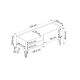 HANAH HOME TV komoda Viper, crna/braon - 550ARN3457
