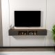 HANAH HOME TV polica Mayer, antracit/tamnobraon - 550ARN3469