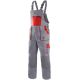 CANIS Radne pantalone na tregere Luxy Robin, siva/crvena - 56524