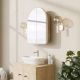 HANAH HOME Kupatilski zidni ormarić sa ogledalom Hope Cabinet, bež - 552NOS1230