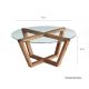HANAH HOME Klub sto Lotus, braon - 552NOS1436