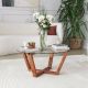HANAH HOME Klub sto Lotus, braon - 552NOS1436