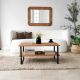 HANAH HOME Klub sto Neta, svetlobraon/crna - 552NOS1446