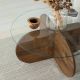 HANAH HOME Klub sto Bubble Wood, braon - 552NOS1472
