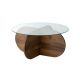 HANAH HOME Klub sto Bubble Wood, braon - 552NOS1472