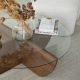 HANAH HOME Klub sto Lily Wood, braon - 552NOS1474