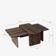 HANAH HOME Set klub stolova Paris 2/1, braon - EP3057821