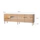 HANAH HOME TV komoda Leon, bronza/zlato - 552NOS1527