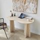 HANAH HOME Radni sto Infini, mermerna krem - EP3057824