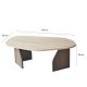 HANAH HOME Klub sto Rock, mermerna krem/braon - EP3057836