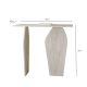 HANAH HOME Kozolni sto Arya, mermerna krem - EP3057842