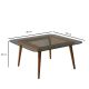 HANAH HOME Klub sto Smart, braon - 552NOS2229